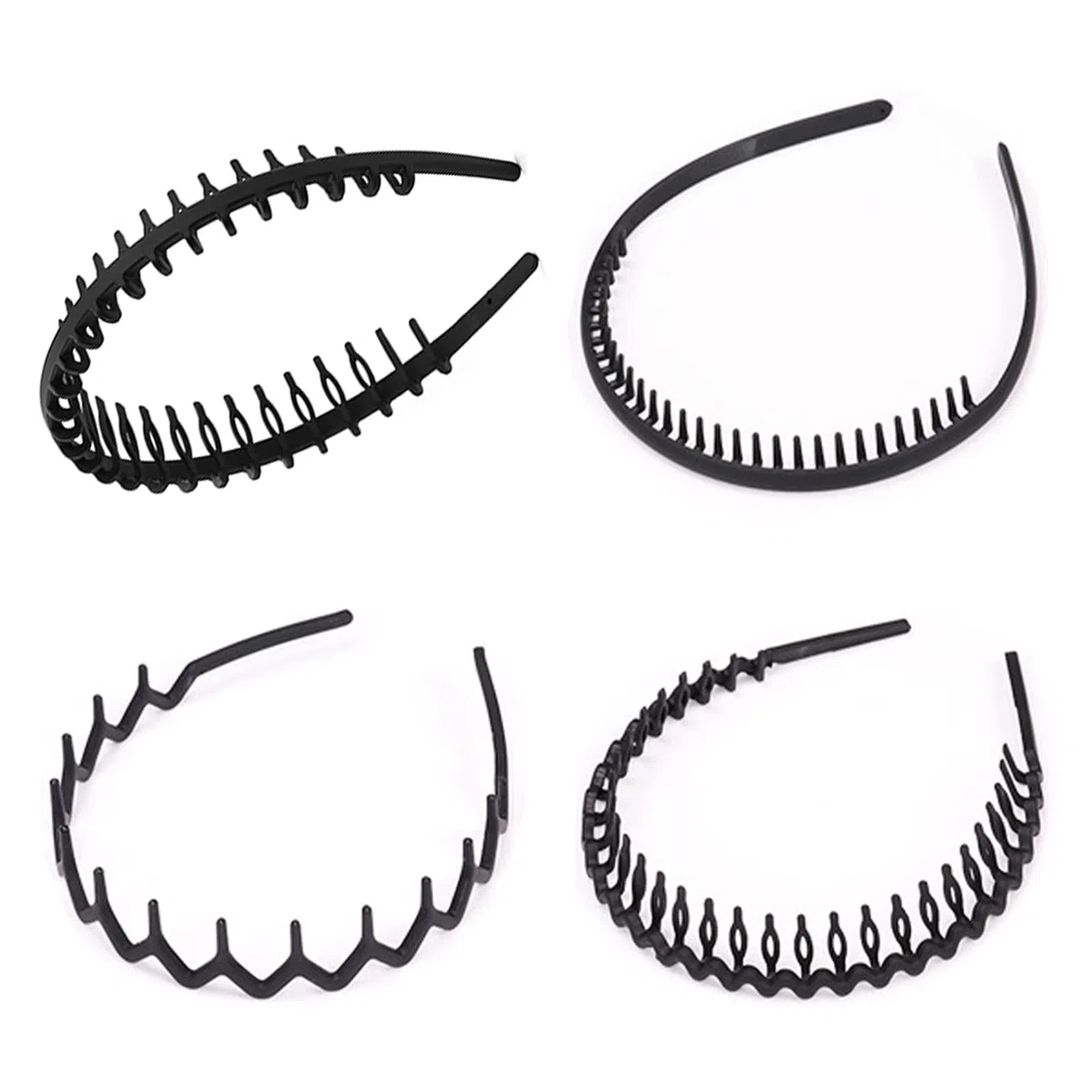 Cerchietto Uomo, 4 Pezzi Cerchietti per Capelli Uomo, Opaco Antiscivolo Elastico per Capelli Uomos, Accessori per Cerchietti Alla Moda Sportiva per Yoga, Sport, AllAperto