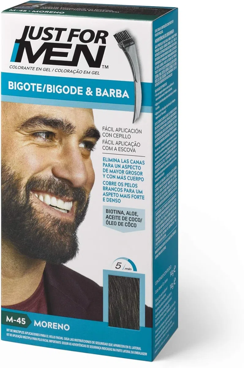 COLORANTE en gel bigote, barba y patillas #moreno 15 ml