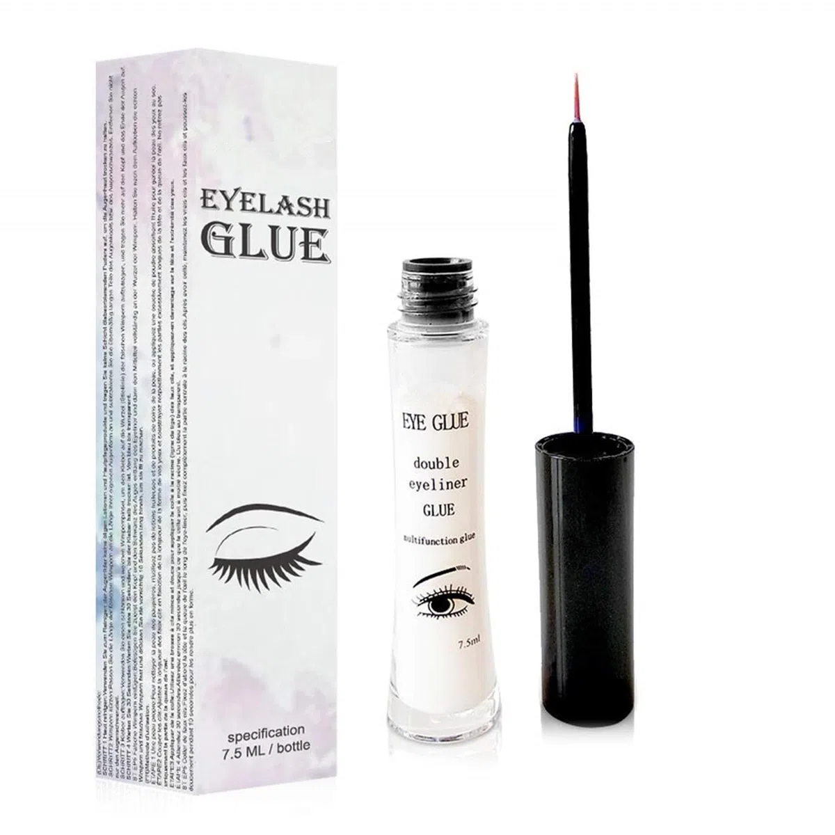 Colla per Ciglia Finte, Eyelash Extension Glue, Asciugatura Rapida, Adesivo per L'estensione delle Ciglia, 7.5ml