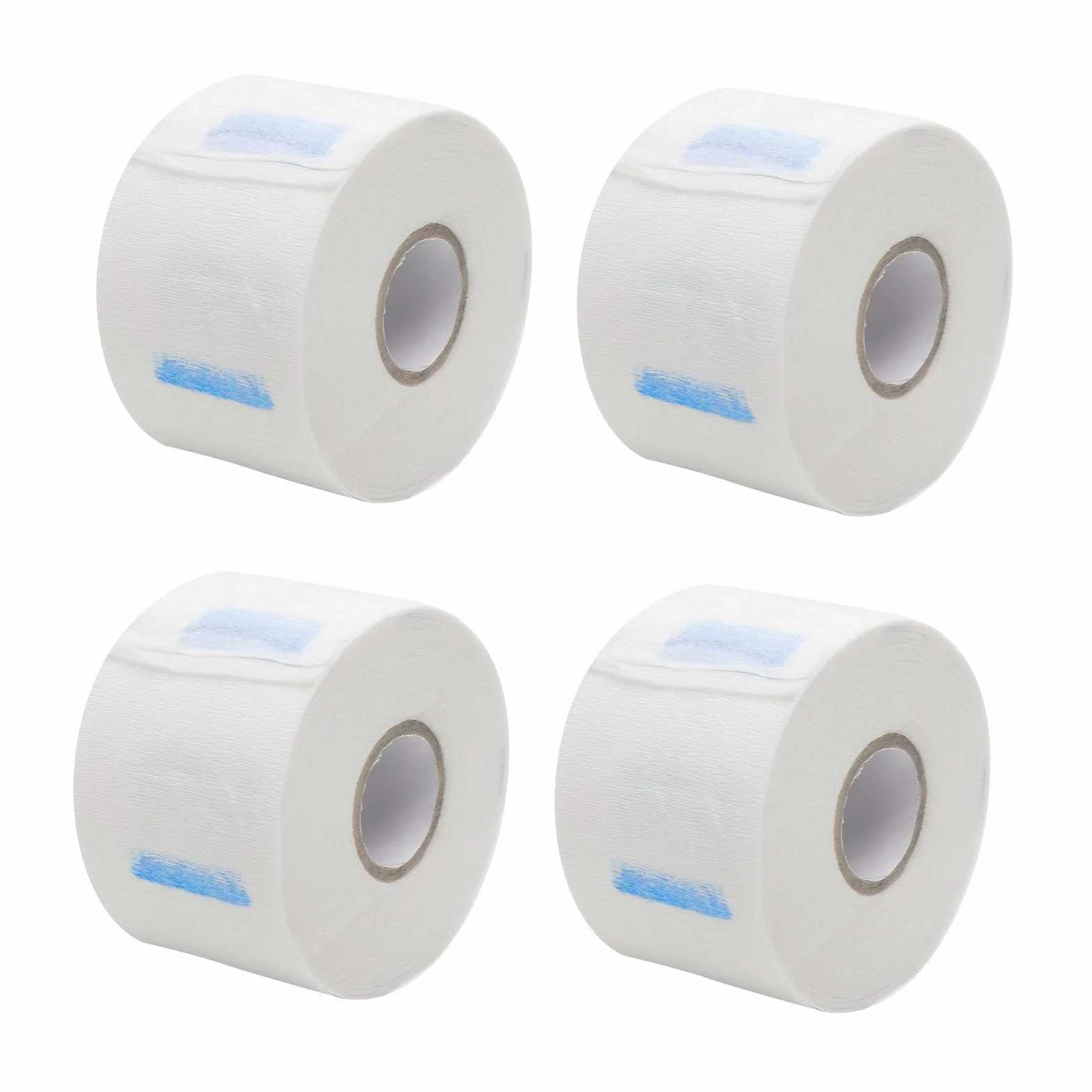 Collarino Parrucchiere Usa e Getta, 4 Rotoli 400 Fogli Carta Collo Parrucchiere, Protezione Collo Monouso Autoadesiva, Carta Crespa per Salone Taglio Capelli Forniture Fascia Nuca